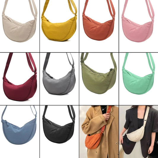 "Large Capacity Nylon Hobo Shoulder Bag"